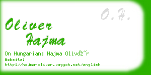 oliver hajma business card